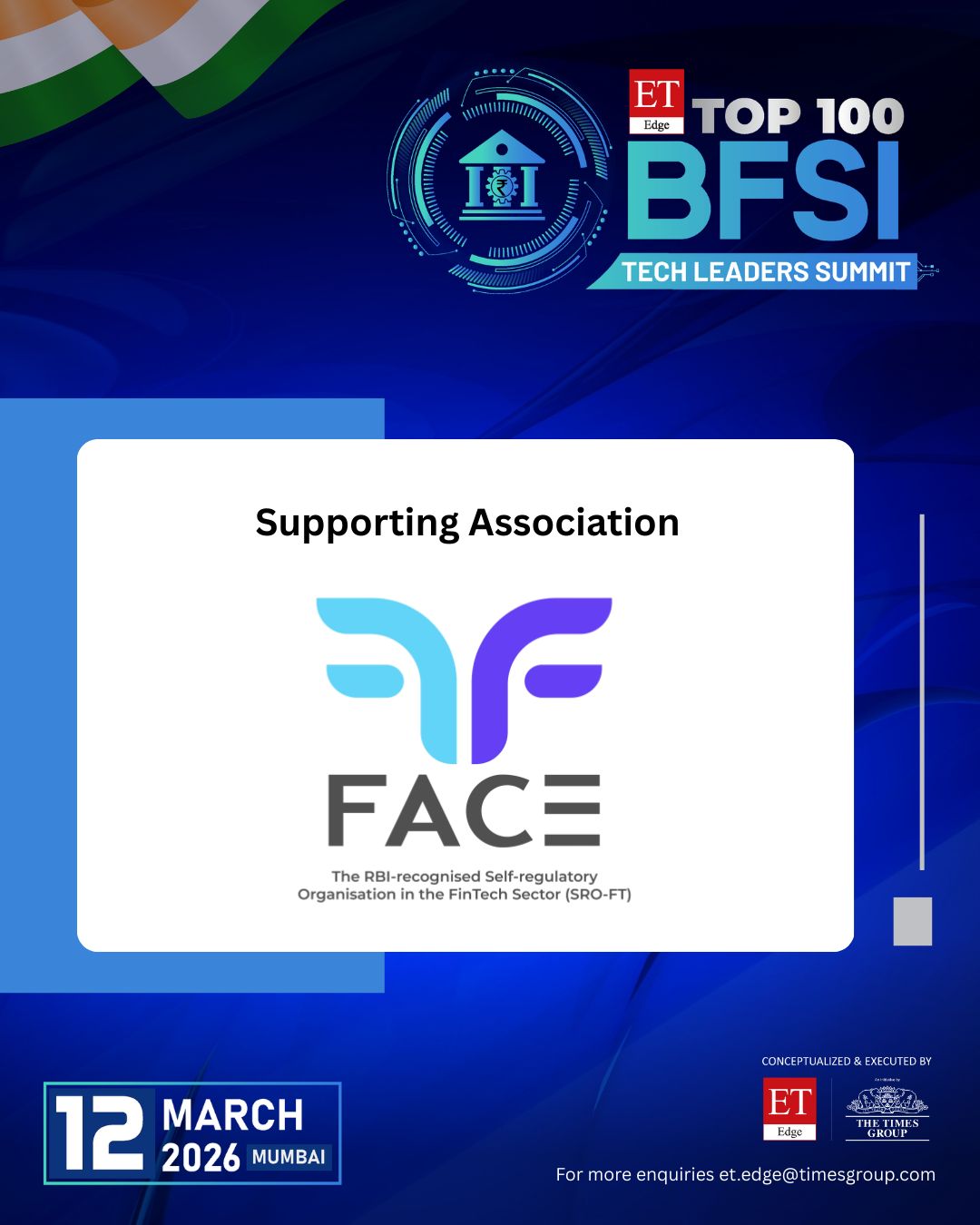 Supporting Association for the ET Edge Top 100 BFSI Tech Leaders Summit